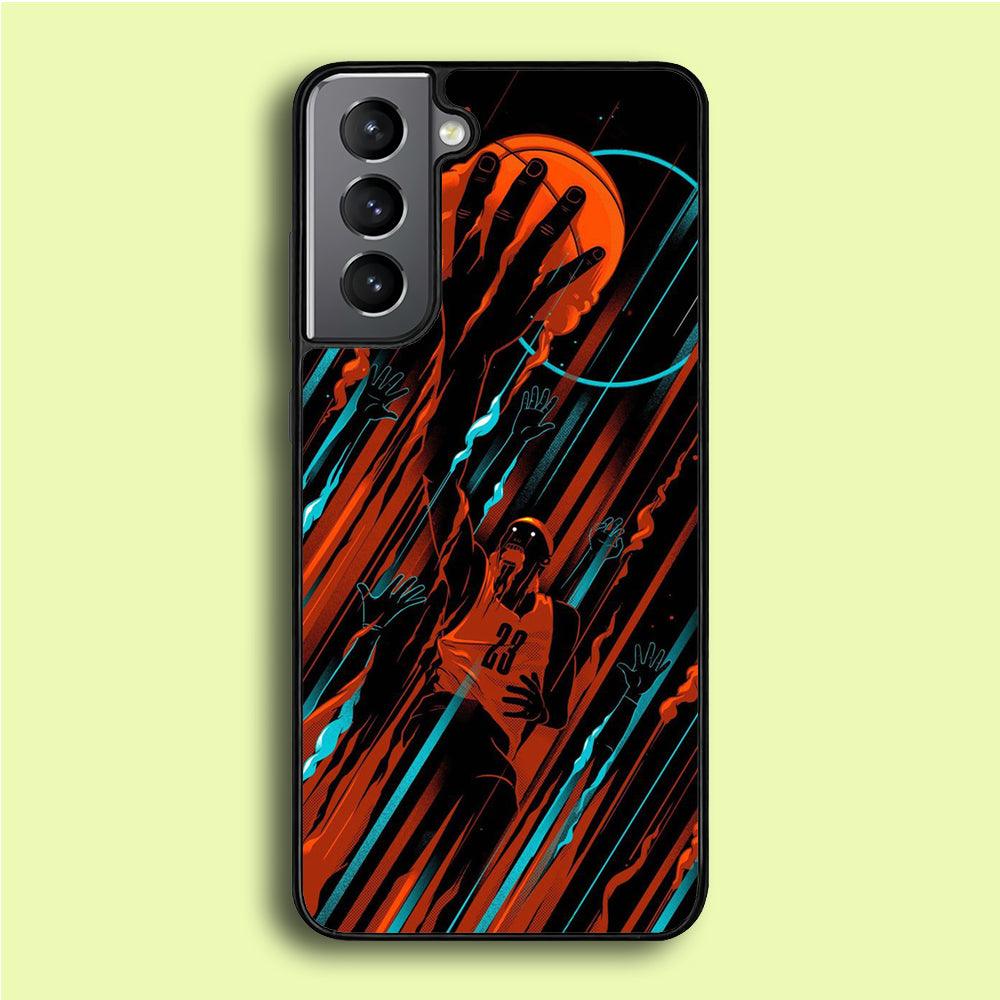 Basketball Art 003 Samsung Galaxy S21 Case-Plastic / Full Wrap (3D Case)-Xtracase