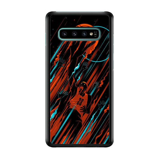Basketball Art 003 Samsung Galaxy S10 Case-Plastic / Full Wrap (3D Case)-Xtracase