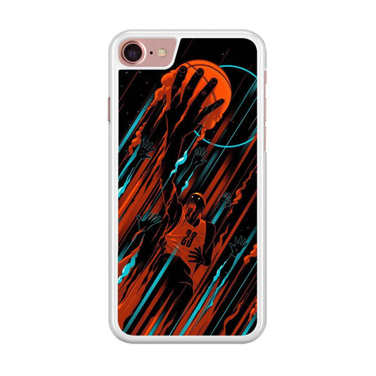 Basketball Art 003 iPhone SE 2020 Case-Rubber / White (2D Case)-Xtracase