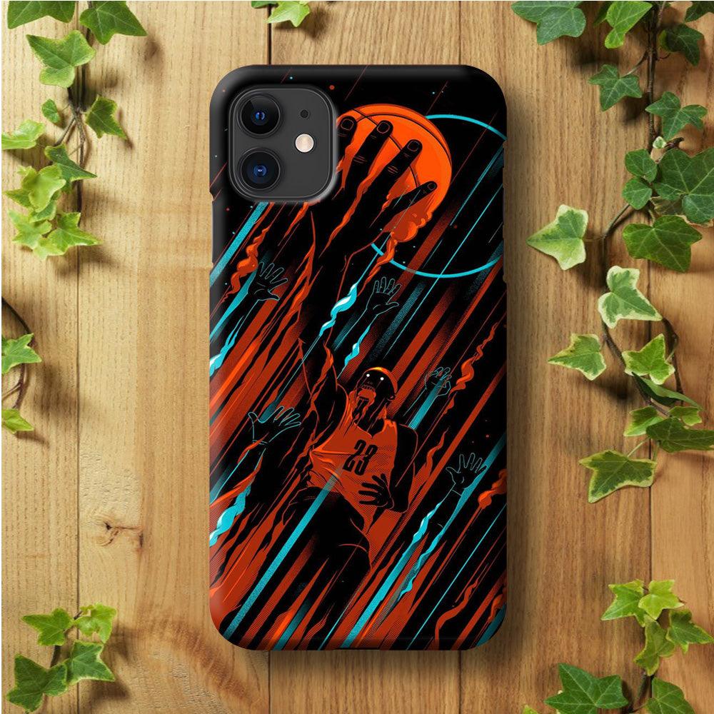 Basketball Art 003 iPhone 11 Case-Plastic / Full Wrap (3D Case)-Xtracase