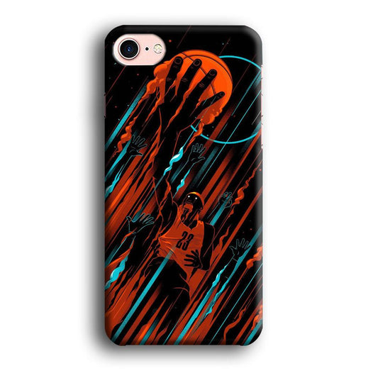Basketball Art 003 iPhone 8 Case-Plastic / Full Wrap (3D Case)-Xtracase