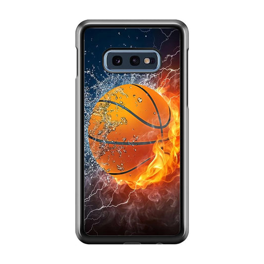 Basketball Ball Cool Art Samsung Galaxy S10E Case-Plastic / Full Wrap (3D Case)-Xtracase