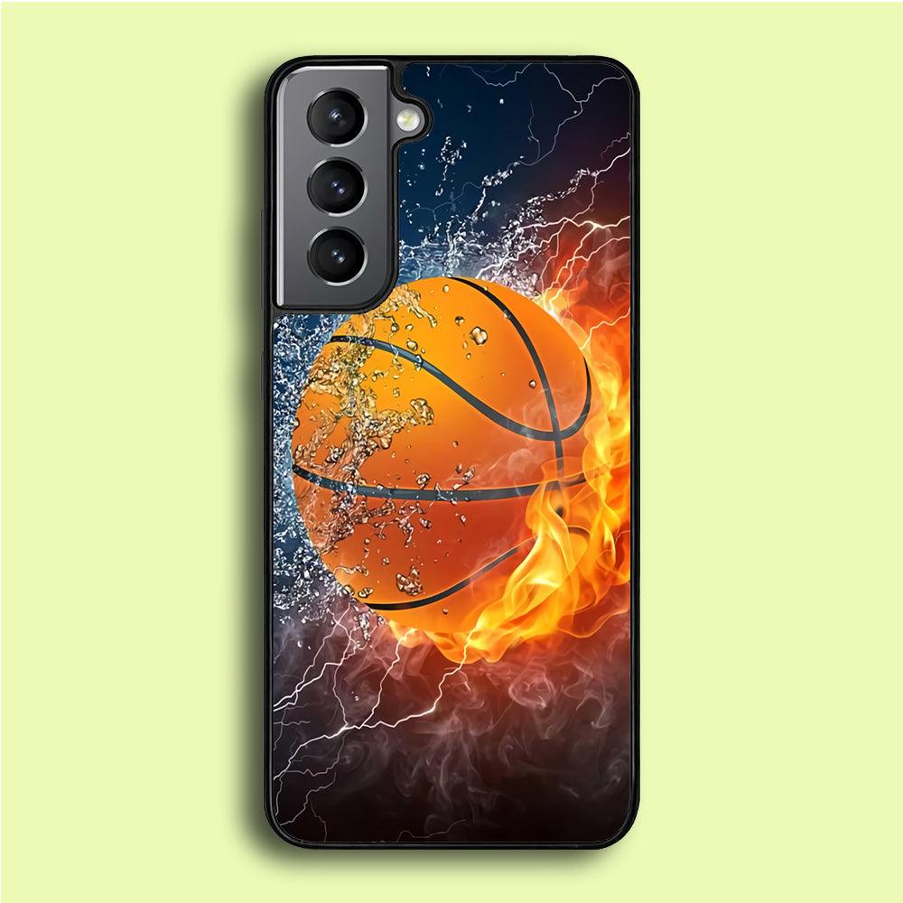 Basketball Ball Cool Art Samsung Galaxy A16 Case-Rubber / White (2D Case)-Xtracase
