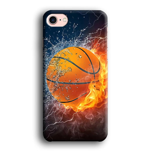 Basketball Ball Cool Art iPhone SE 2020 Case-Plastic / Full Wrap (3D Case)-Xtracase