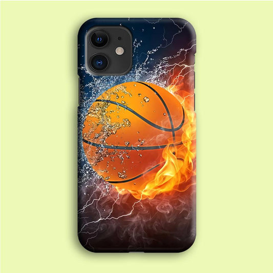 Basketball Ball Cool Art iPhone 12 Mini Case-Plastic / Full Wrap (3D Case)-Xtracase