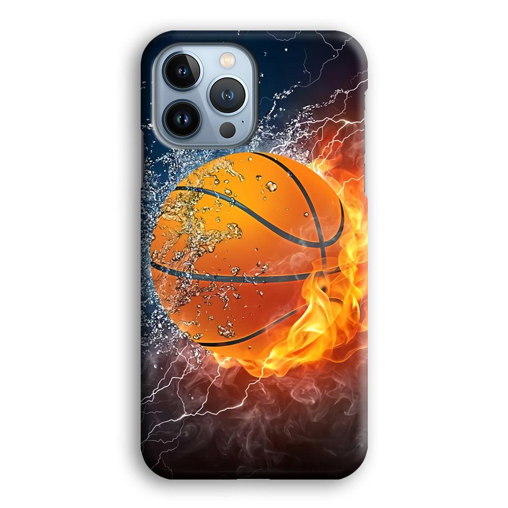 Basketball Ball Cool Art iPhone 13 Pro Max Case-Plastic / Full Wrap (3D Case)-Xtracase