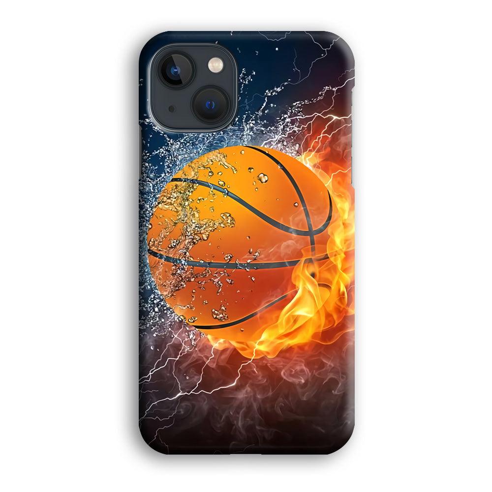 Basketball Ball Cool Art iPhone 13 Mini Case-Plastic / Full Wrap (3D Case)-Xtracase