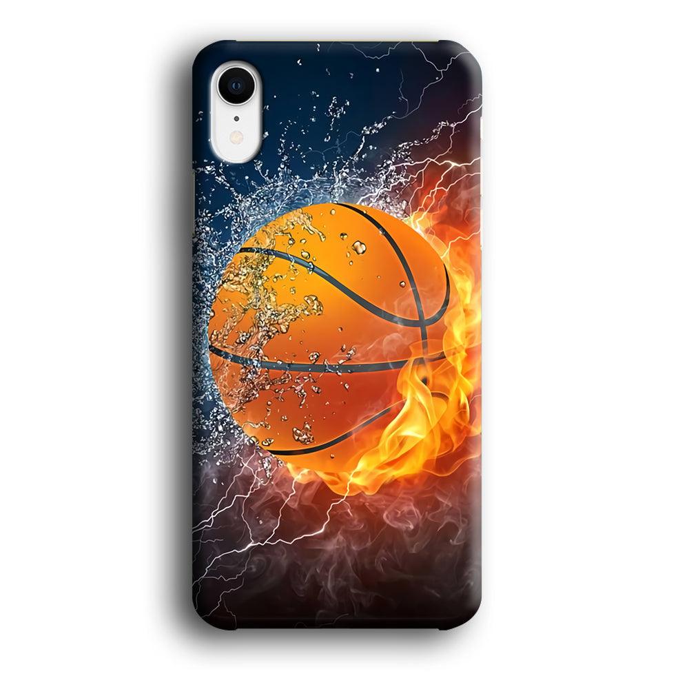 Basketball Ball Cool Art iPhone XR Case-Plastic / Full Wrap (3D Case)-Xtracase