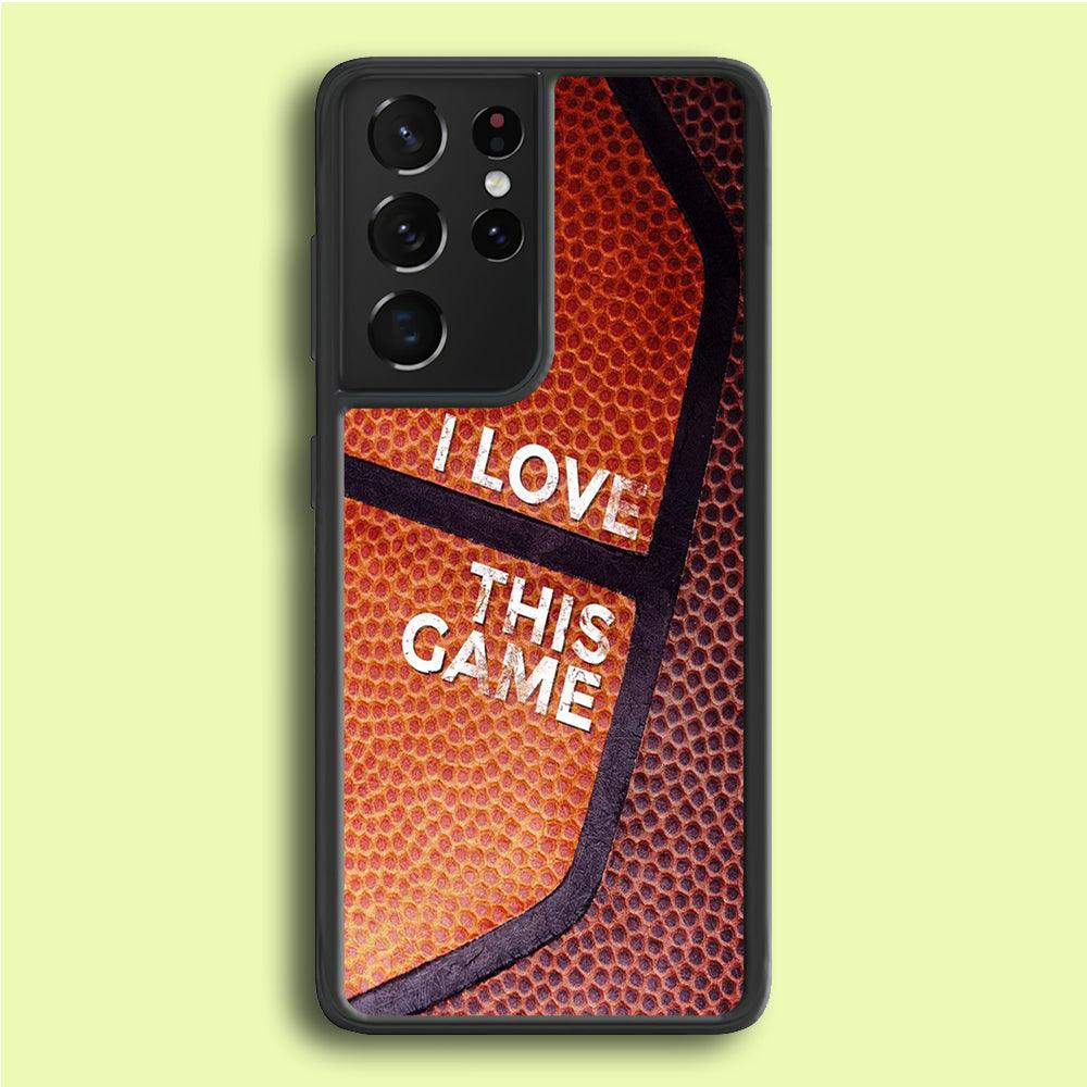 Basketball I Love This Game Samsung Galaxy S21 Ultra Case-Plastic / Full Wrap (3D Case)-Xtracase