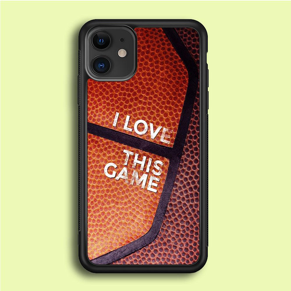 Basketball I Love This Game iPhone 12 Mini Case-Rubber / Black (2D Case)-Xtracase
