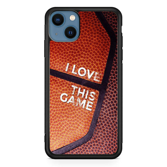Basketball I Love This Game iPhone 13 Mini Case-Rubber / Black (2D Case)-Xtracase