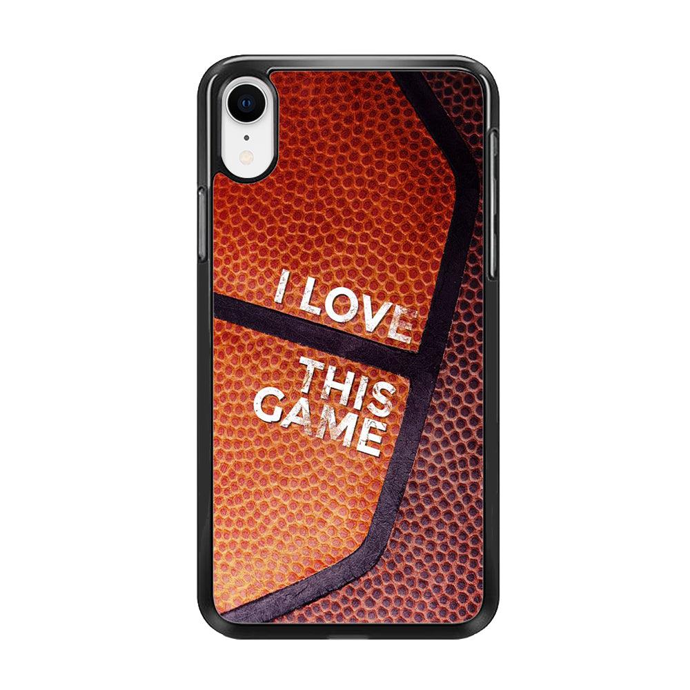 Basketball I Love This Game iPhone XR Case-Rubber / Black (2D Case)-Xtracase
