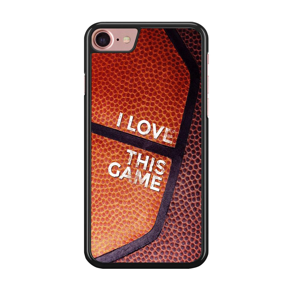 Basketball I Love This Game iPhone SE 2020 Case-Rubber / Black (2D Case)-Xtracase