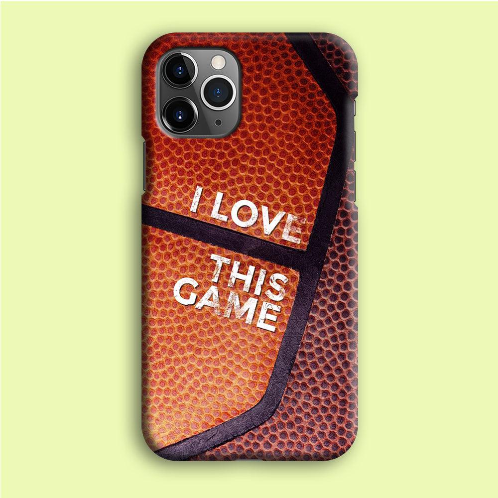 Basketball I Love This Game iPhone 12 Pro Case-Plastic / Full Wrap (3D Case)-Xtracase