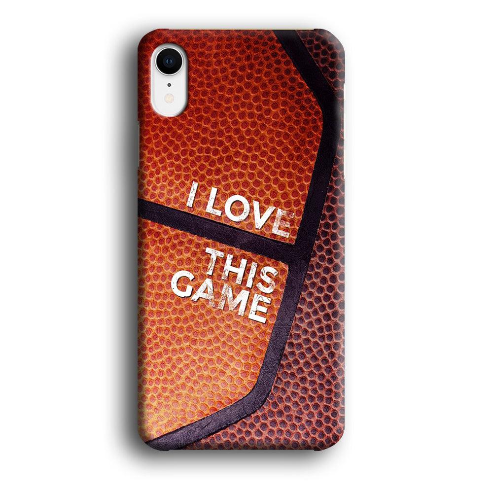Basketball I Love This Game iPhone XR Case-Plastic / Full Wrap (3D Case)-Xtracase