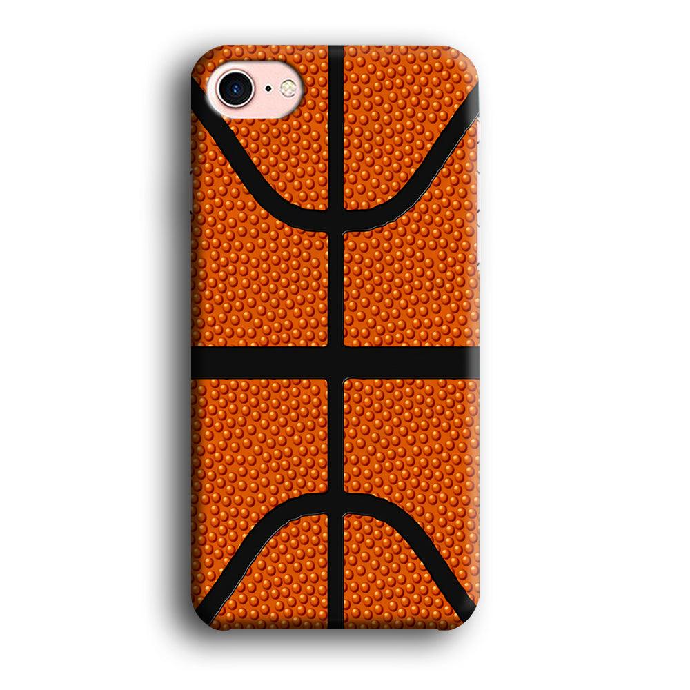 Basketball Pattern iPhone SE 2020 Case-Plastic / Full Wrap (3D Case)-Xtracase