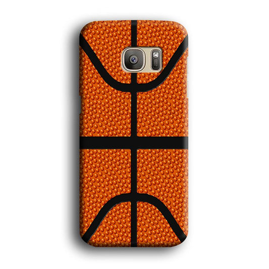 Basketball Pattern Samsung Galaxy S7 Edge Case-Plastic / Full Wrap (3D Case)-Xtracase