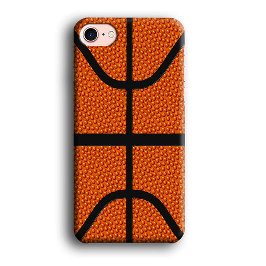 Basketball Pattern iPhone 8 Case-Plastic / Full Wrap (3D Case)-Xtracase