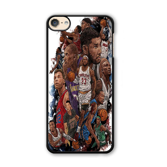 Basketball Players Art iPod Touch 6 Case-Plastic / Full Wrap (3D Case)-Xtracase