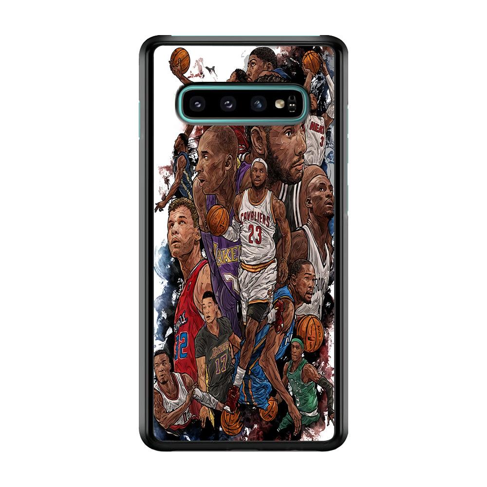 Basketball Players Art Samsung Galaxy S10 Case-Plastic / Full Wrap (3D Case)-Xtracase