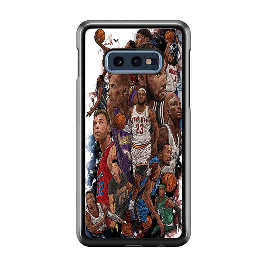 Basketball Players Art Samsung Galaxy S10E Case-Plastic / Full Wrap (3D Case)-Xtracase