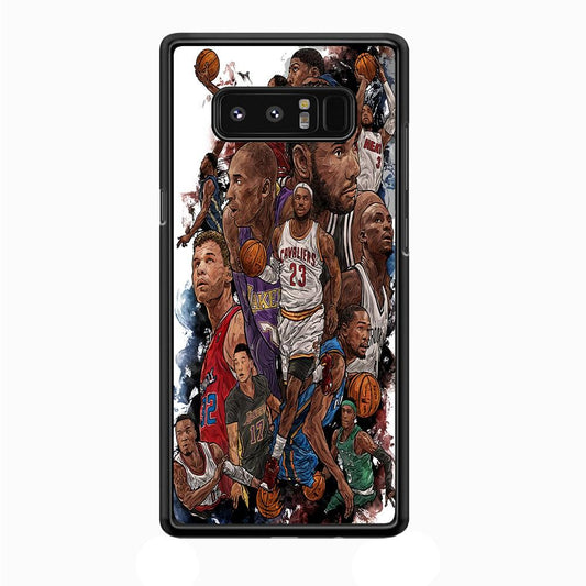 Basketball Players Art Samsung Galaxy Note 8 Case-Plastic / Full Wrap (3D Case)-Xtracase
