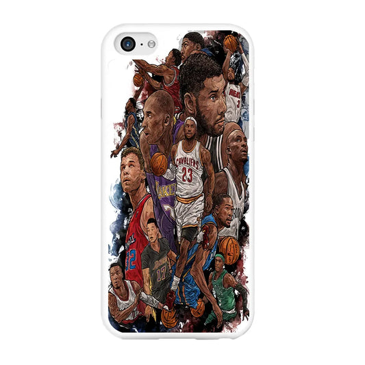 Basketball Players Art iPhone 6 | 6s Case-Rubber / White (2D Case)-Xtracase