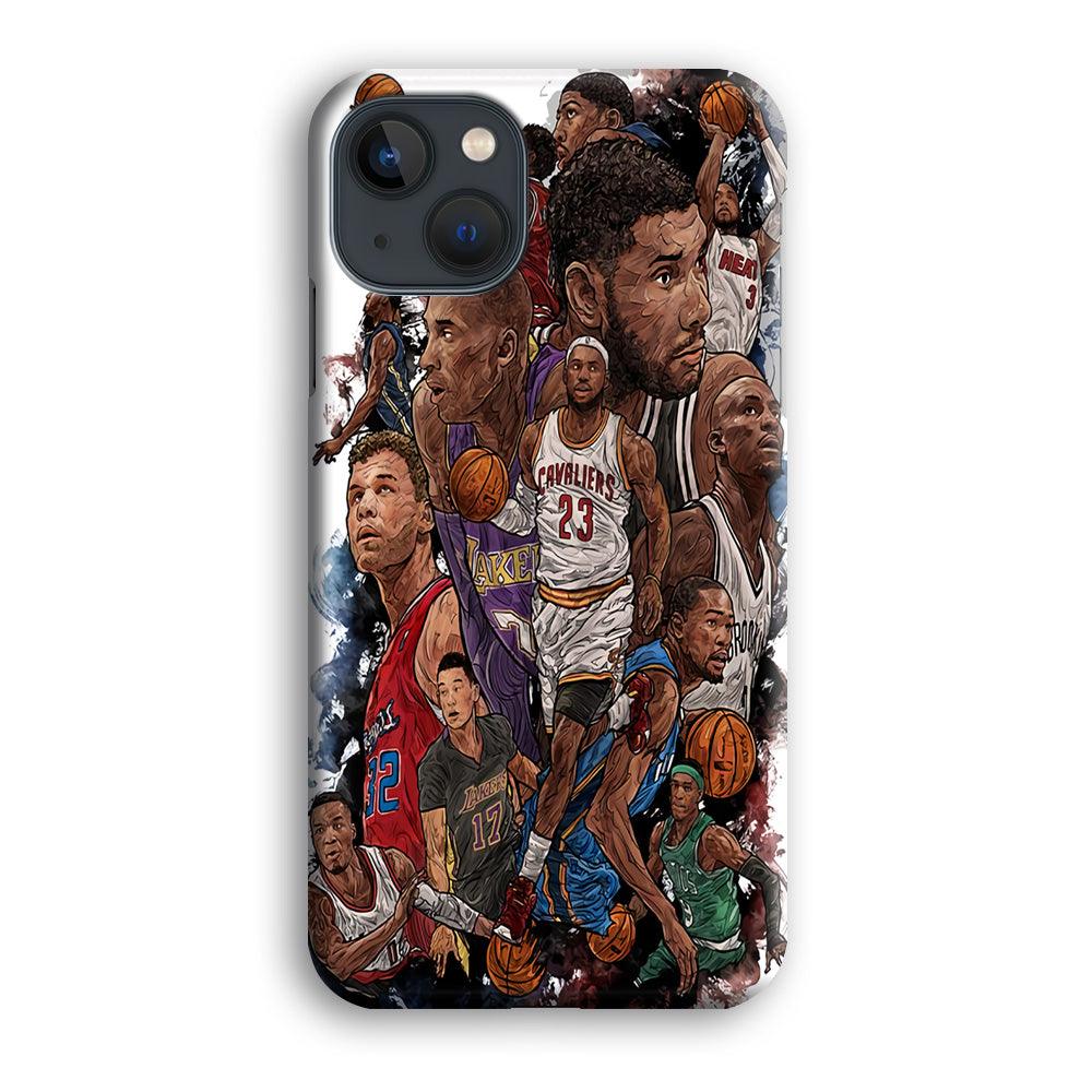 Basketball Players Art iPhone 13 Case-Plastic / Full Wrap (3D Case)-Xtracase