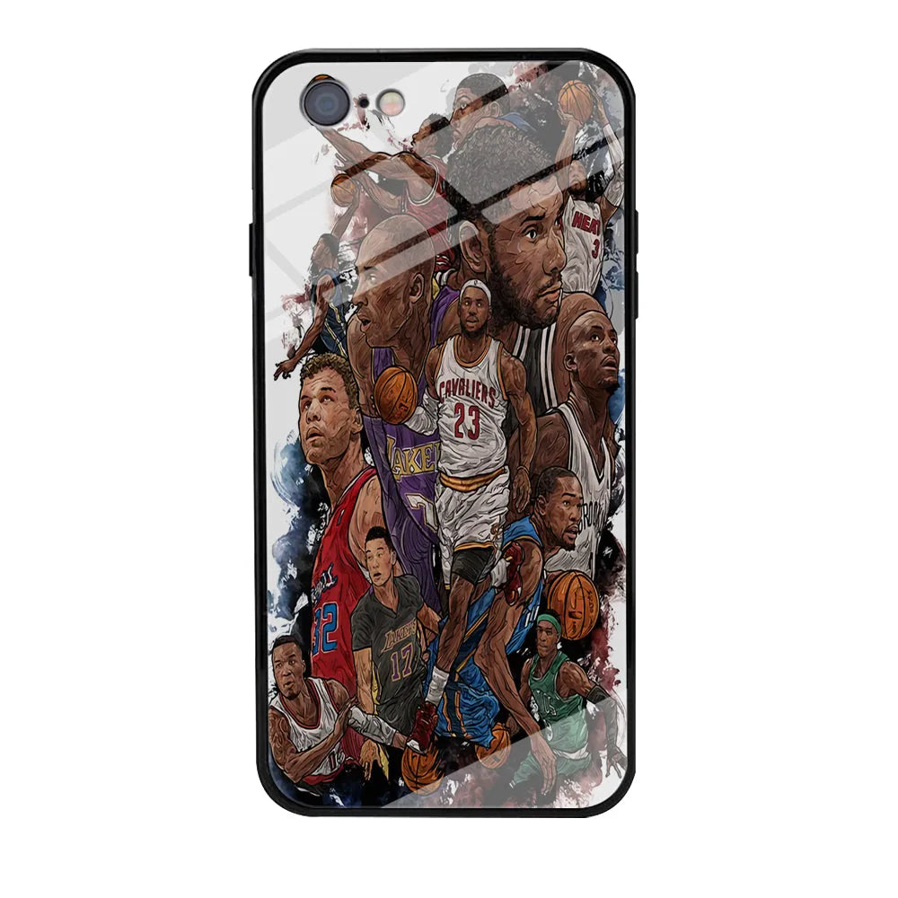 Basketball Players Art iPhone 6 | 6s Case-Tempered Glass Case-Xtracase