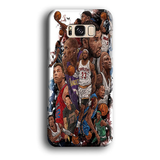 Basketball Players Art Samsung Galaxy S8 Case-Plastic / Full Wrap (3D Case)-Xtracase