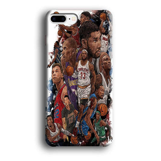 Basketball Players Art iPhone 7 Plus Case-Plastic / Full Wrap (3D Case)-Xtracase
