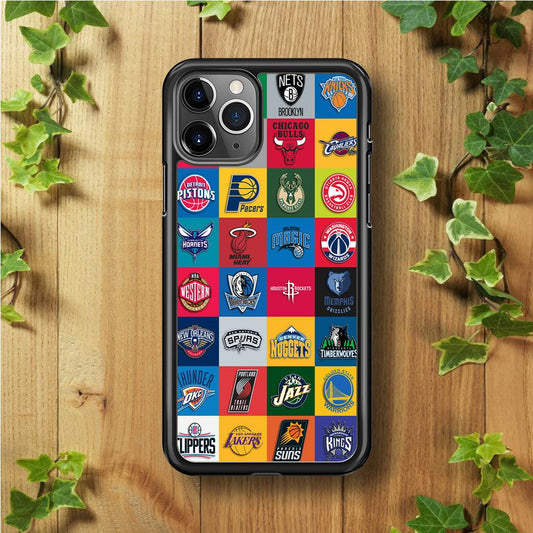 Basketball Teams NBA iPhone 11 Pro Max Case-Rubber / Black (2D Case)-Xtracase