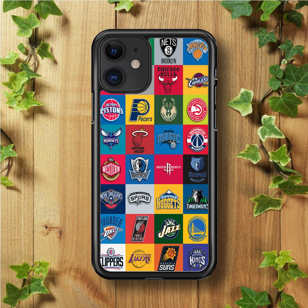 Basketball Teams NBA iPhone 11 Case-Rubber / Black (2D Case)-Xtracase