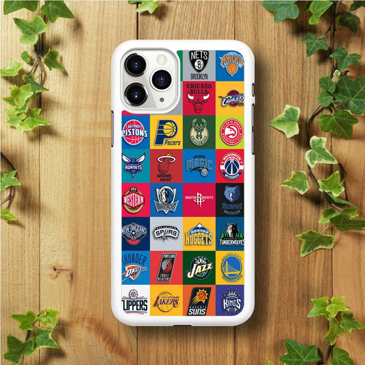 Basketball Teams NBA iPhone 11 Pro Case-Rubber / White (2D Case)-Xtracase