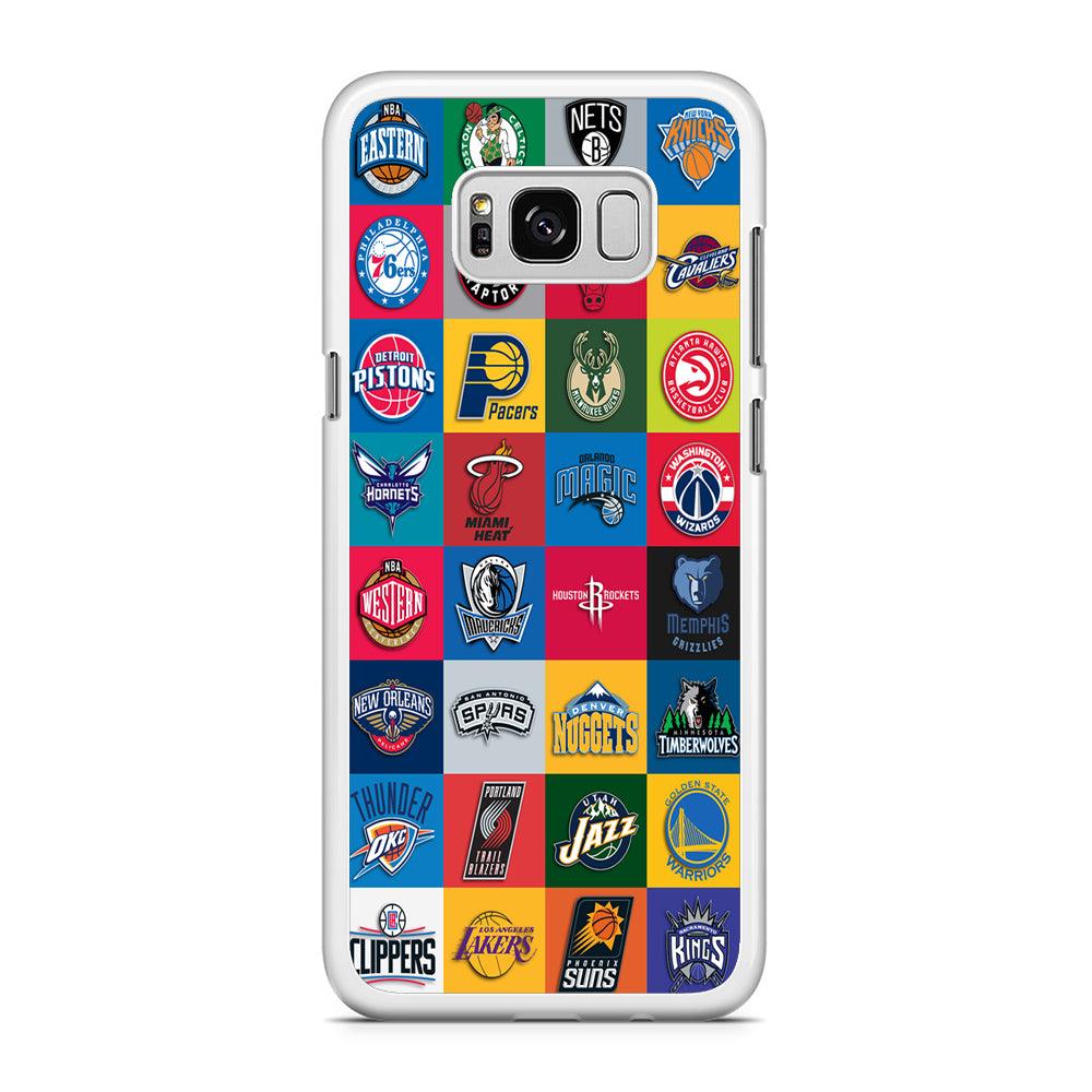 Basketball Teams NBA Samsung Galaxy S8 Case-Rubber / White (2D Case)-Xtracase