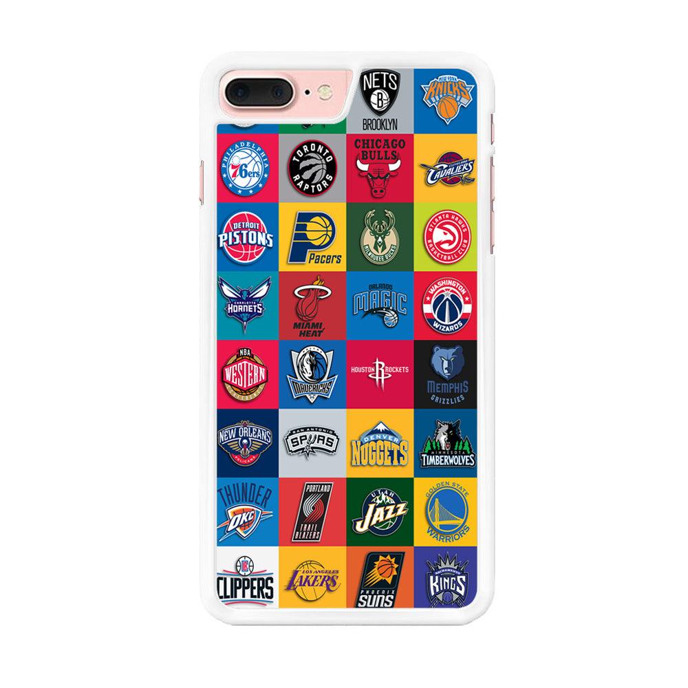 Basketball Teams NBA iPhone 7 Plus Case-Rubber / White (2D Case)-Xtracase