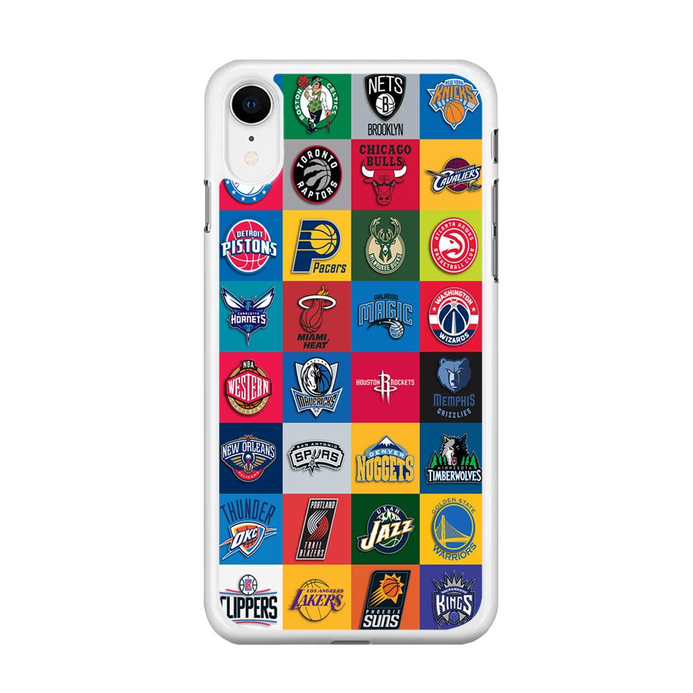Basketball Teams NBA iPhone XR Case-Rubber / White (2D Case)-Xtracase
