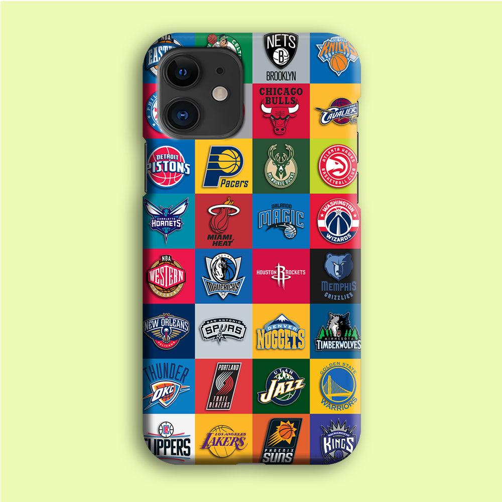 Basketball Teams NBA iPhone 12 Case-Plastic / Full Wrap (3D Case)-Xtracase