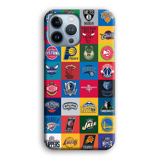 Basketball Teams NBA iPhone 13 Pro Max Case-Plastic / Full Wrap (3D Case)-Xtracase