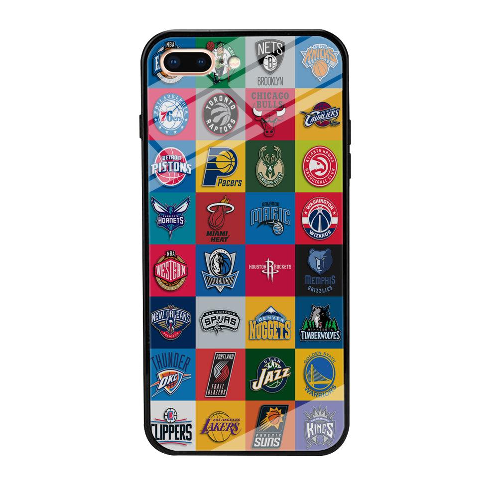 Basketball Teams NBA iPhone 8 Plus Case-Tempered Glass Case-Xtracase