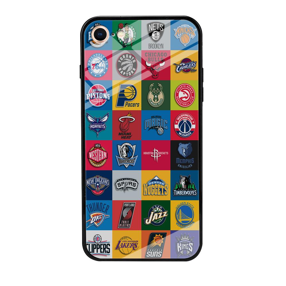 Basketball Teams NBA iPhone 8 Case-Tempered Glass Case-Xtracase