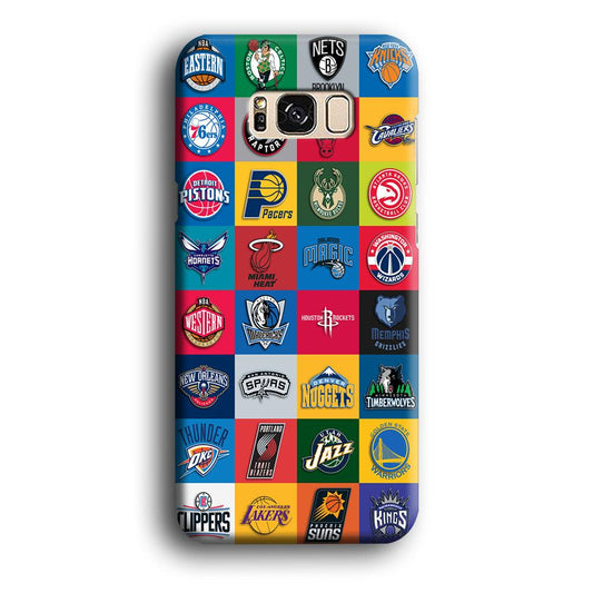 Basketball Teams NBA Samsung Galaxy S8 Case-Plastic / Full Wrap (3D Case)-Xtracase