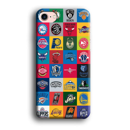 Basketball Teams NBA iPhone 7 Case-Plastic / Full Wrap (3D Case)-Xtracase