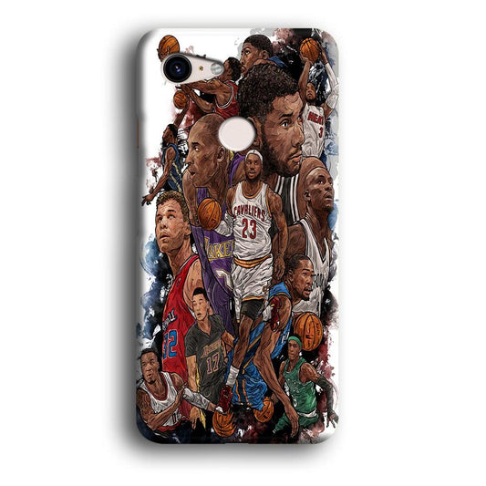 Basketball Players Art Google Pixel 3 XL 3D Case-Xtracase