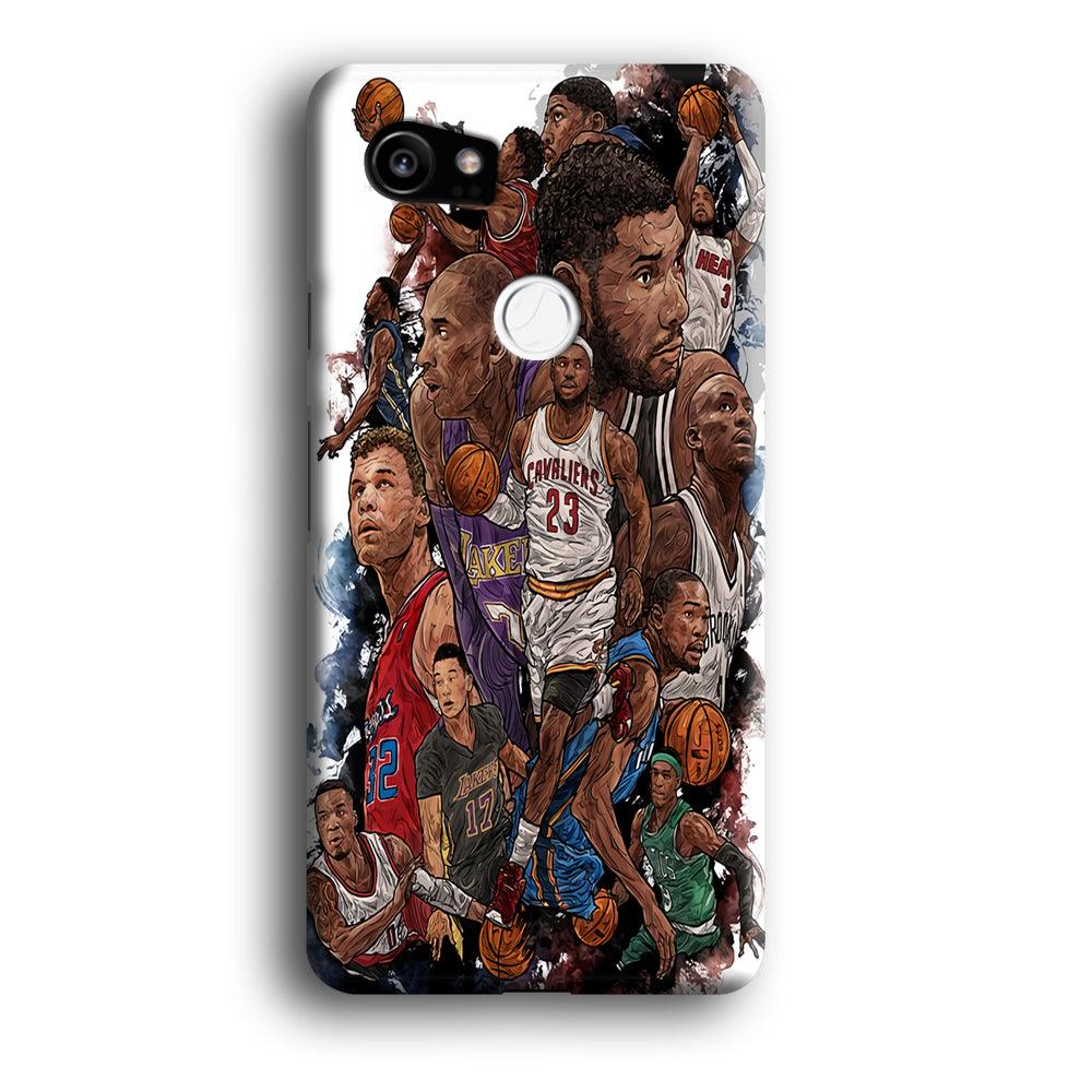Basketball Players Art Google Pixel 2 XL 3D Case-Xtracase