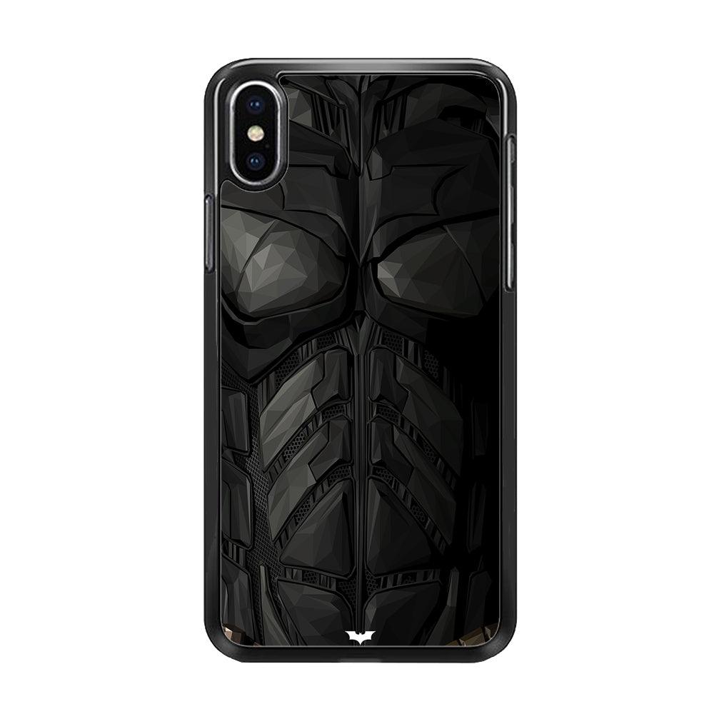 Batman Costume Suit iPhone Xs Max Case-Rubber / Black (2D Case)-Xtracase