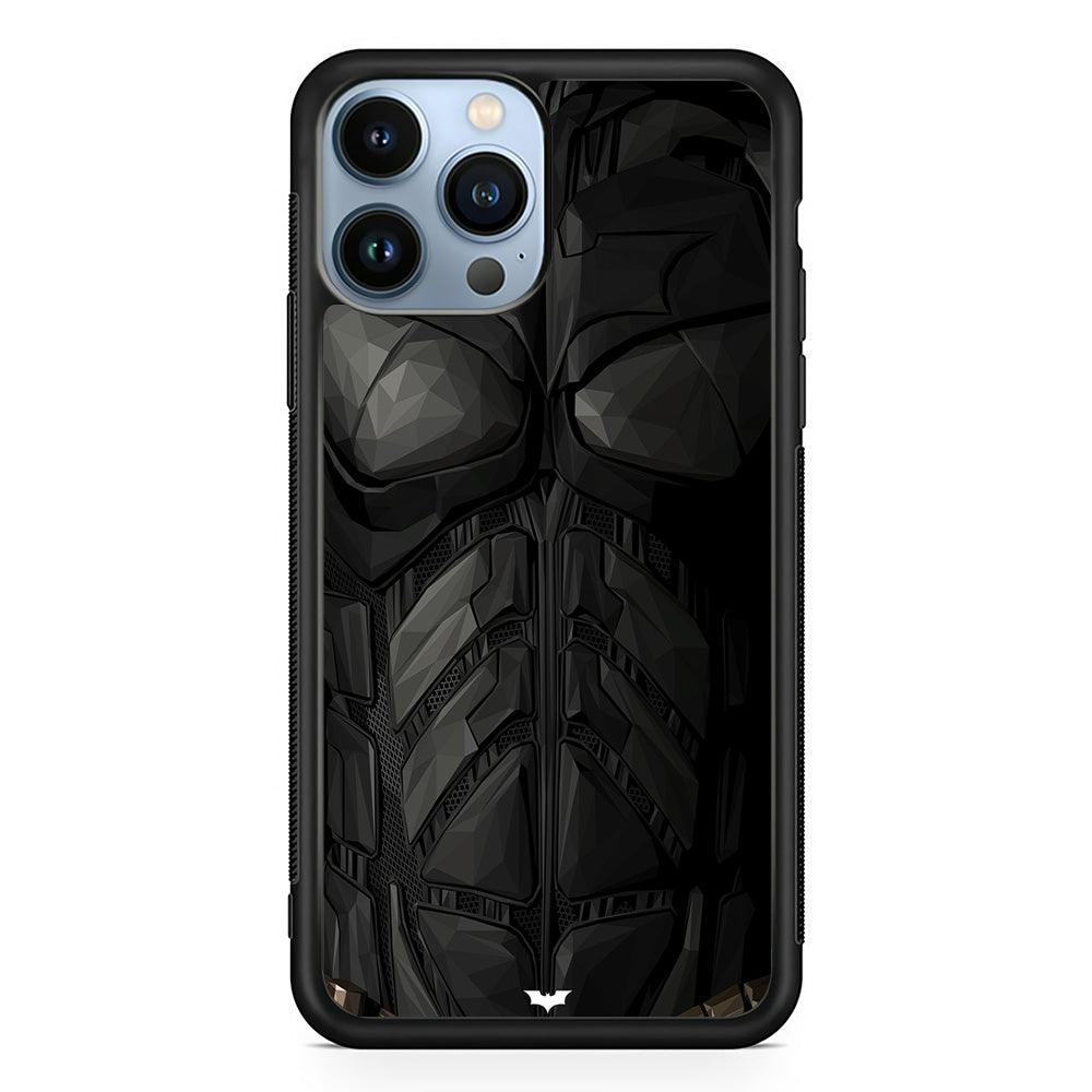 Batman Costume Suit iPhone 13 Pro Case-Rubber / Black (2D Case)-Xtracase