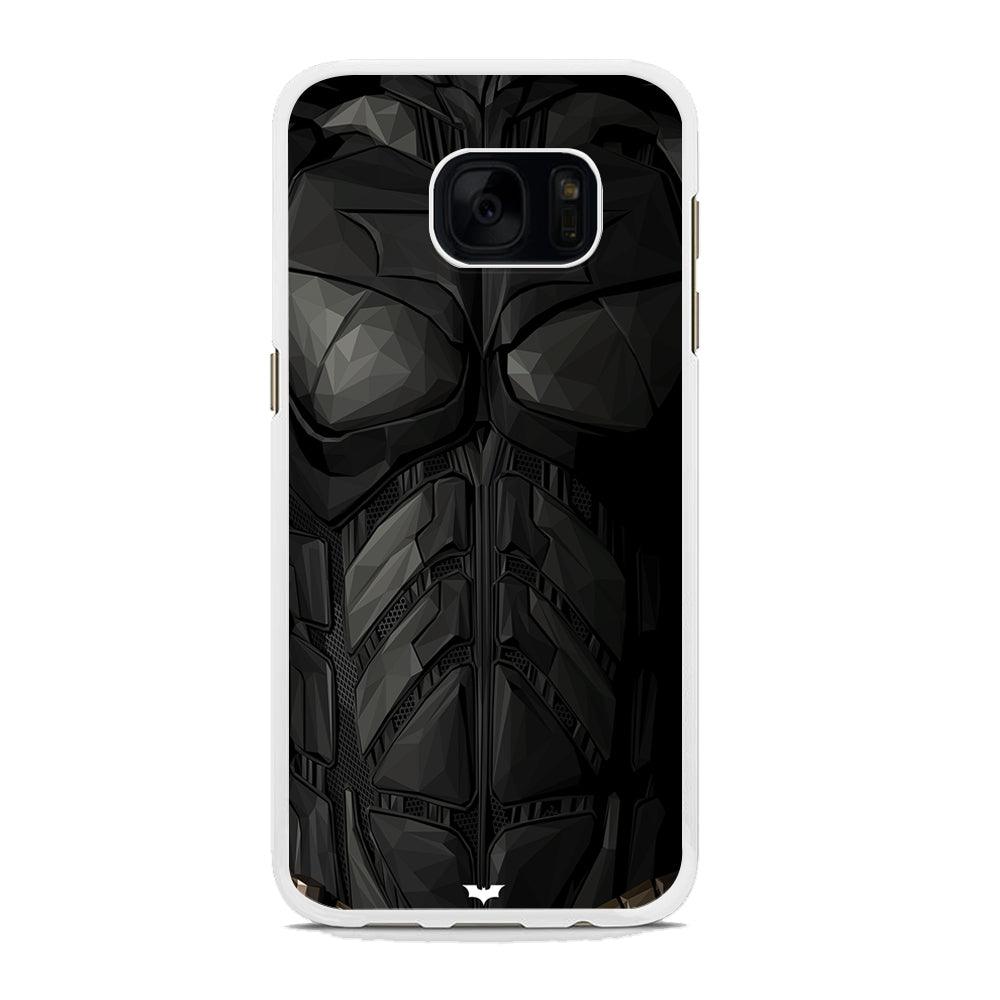 Batman Costume Suit Samsung Galaxy S7 Edge Case-Rubber / White (2D Case)-Xtracase