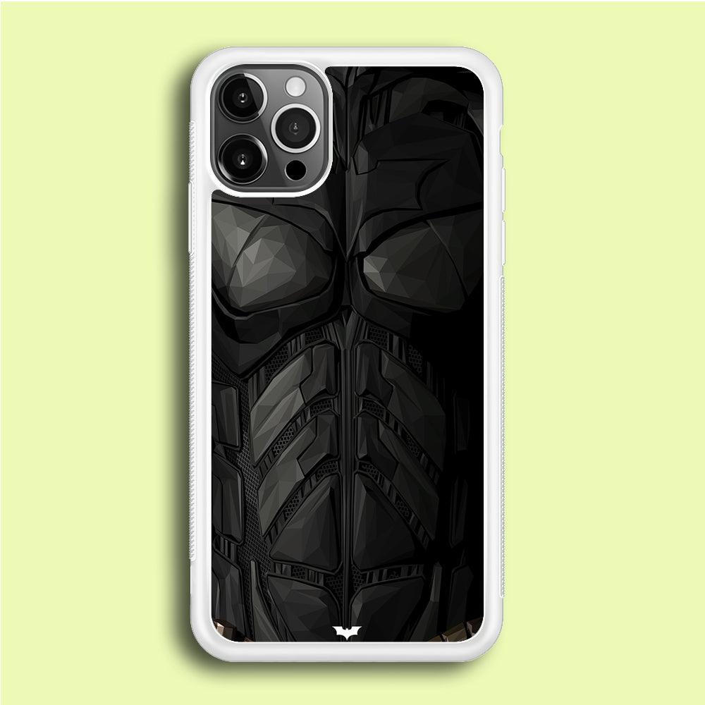 Batman Costume Suit iPhone 12 Pro Max Case-Rubber / White (2D Case)-Xtracase