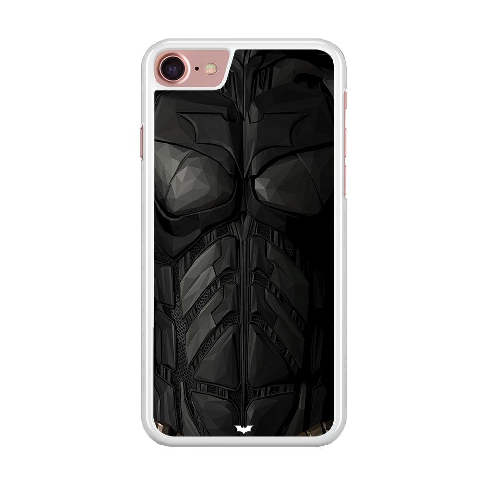 Batman Costume Suit iPhone SE 2020 Case-Rubber / White (2D Case)-Xtracase